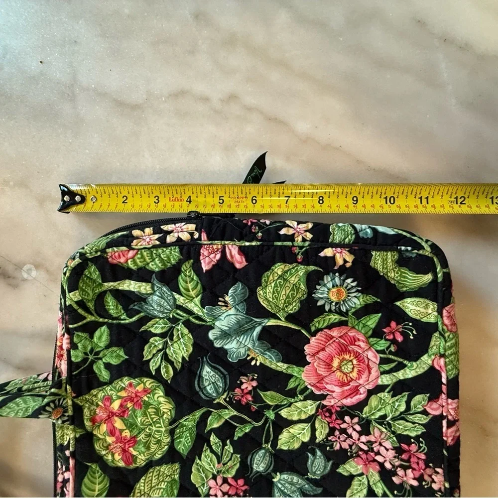 Vintage Vera Bradley Laptop Case Flowers Green Pink Botanica Print